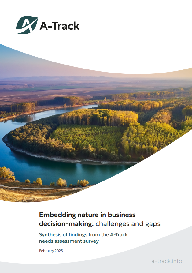 Report cover featuring a view over a valley with a river winding through a forest