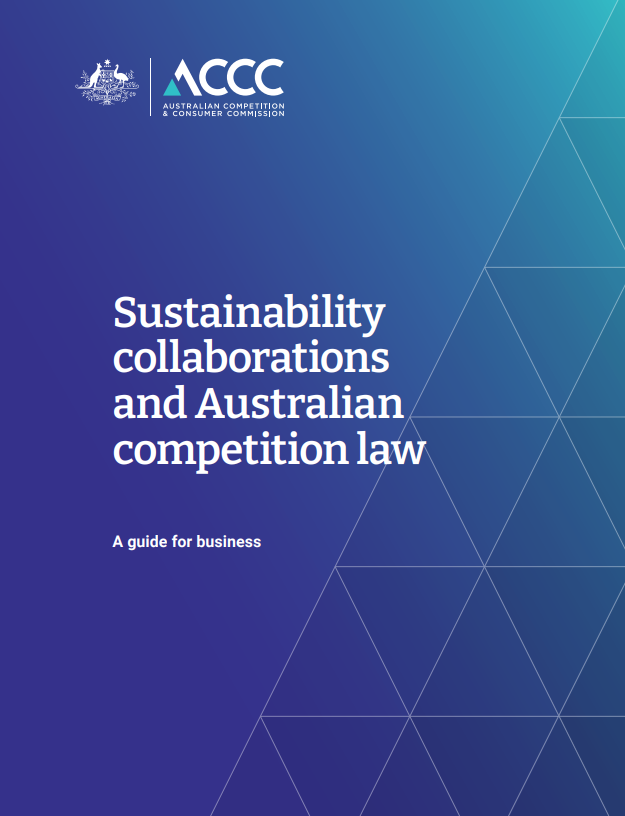 Cover of report, geometric pattern on a blue background