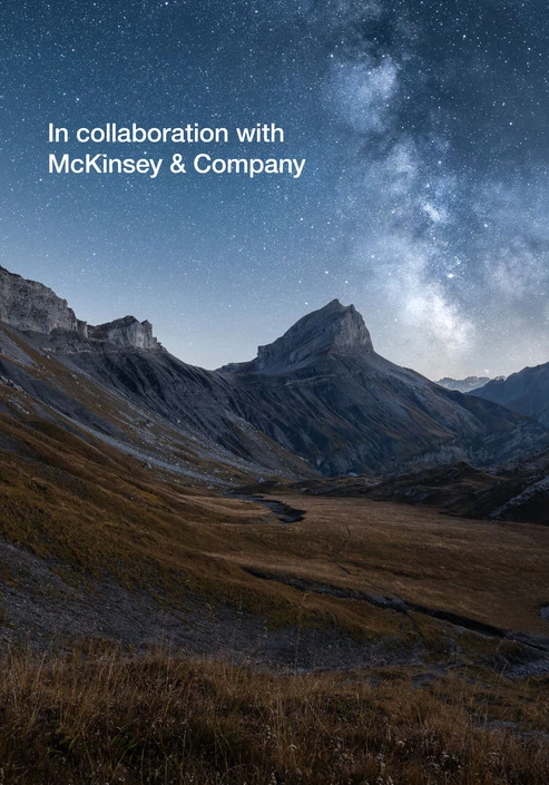 Report cover featuring a mountain over a valley with a starry night sky above
