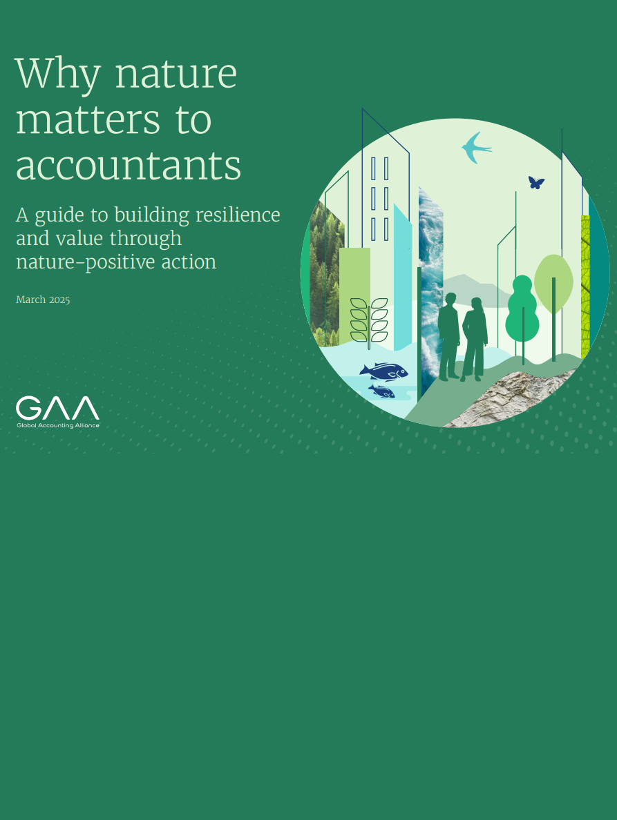Report cover featuring composite image of urban scene and nature elements