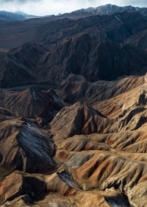 Landscape shot of the Eastern Qilian Shan mountains, a key biodiversity area 