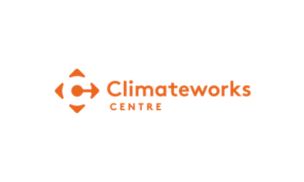 Climateworks Centre written in orange on the right, with a C in white over an orange diamond.