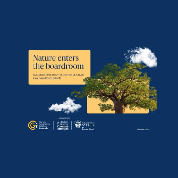 Nature Enters the Boardroom report cover by AICD