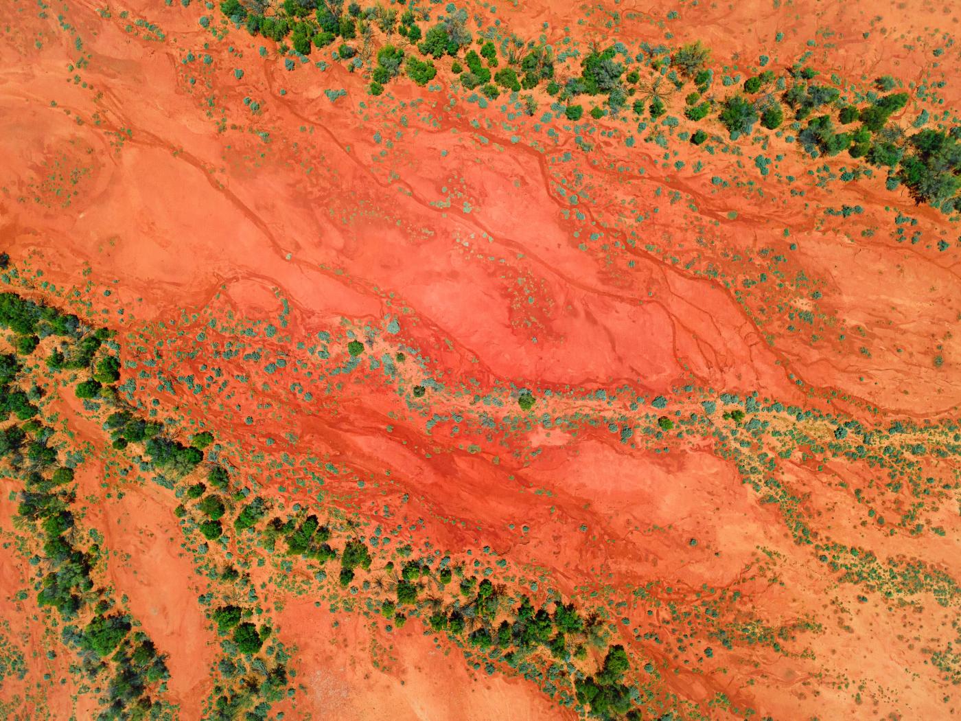 Aerial view of outback Australia